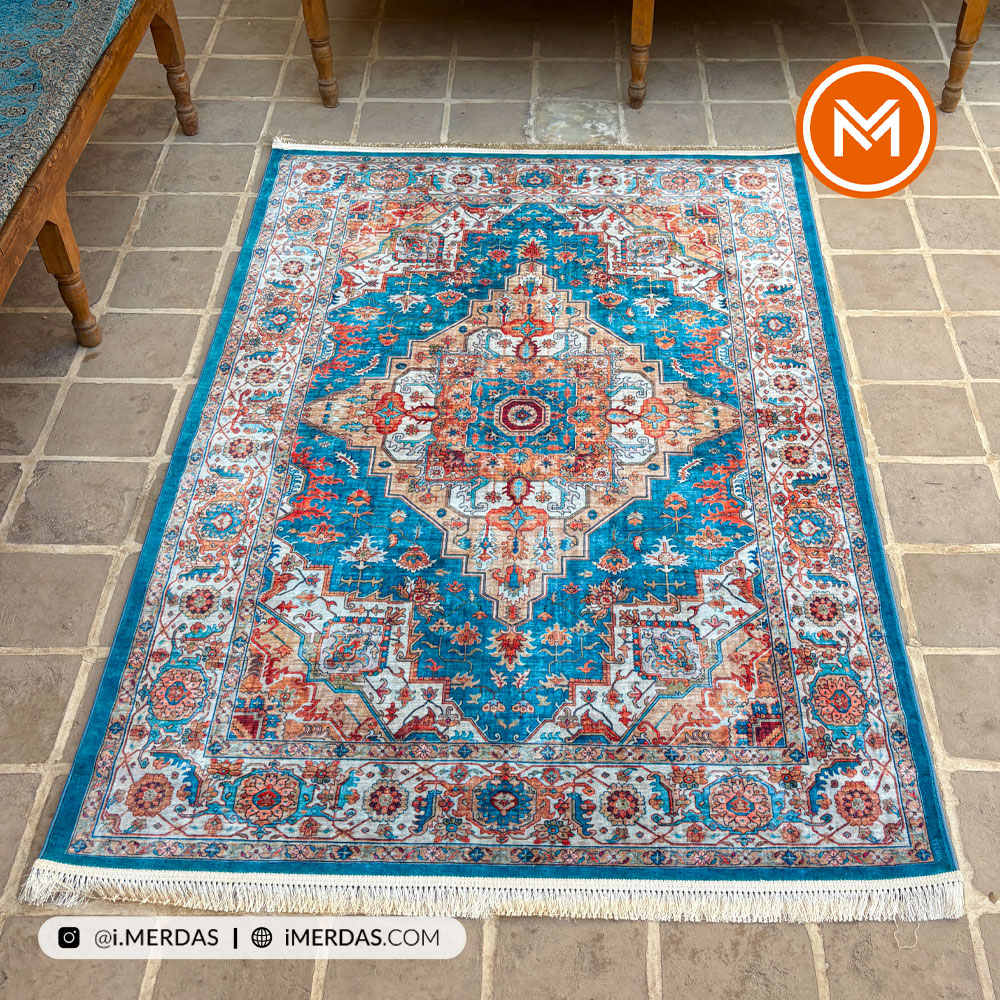 فرش کهنه نما کد N00214 زمینه تمام رنگ